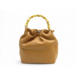 VINTAGE SAC A MAIN CHRISTIAN DIOR MALICE PERLA CUIR CAMEL LEATHER HAND BAG 1200€