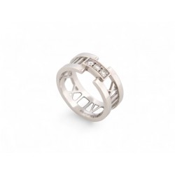 BAGUE TIFFANY & CO 997153CN ATLAS GM T55 OR BLANC 18K 7.8GR DIAMANTS RING 2950€