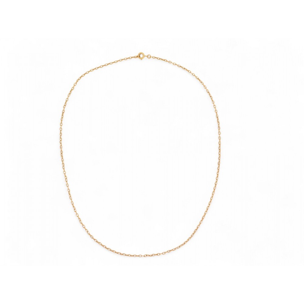COLLIER CHAINE MAILLE FORCAT EN OR JAUNE 18K 4.8 GR 47 CM YELLOW GOLD NECKLACE