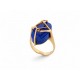 VINTAGE BAGUE FRED T54 EN OR JAUNE 18K SERTIE PIERRE LAPIS LAZULI 9GR GOLD RING