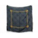 NEUF VINTAGE FOULARD CHANEL MOTIF LOGO CC CHAINES TARTAN CACHEMIRE SCARF 620€