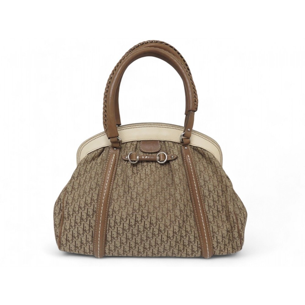 SAC A MAIN CHRISTIAN DIOR BOWLER EN TOILE OBLIQUE PORTE EPAULE HAND BAG 2800€