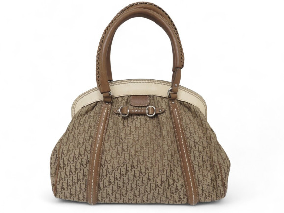 sac a main christian dior bowler en toile oblique