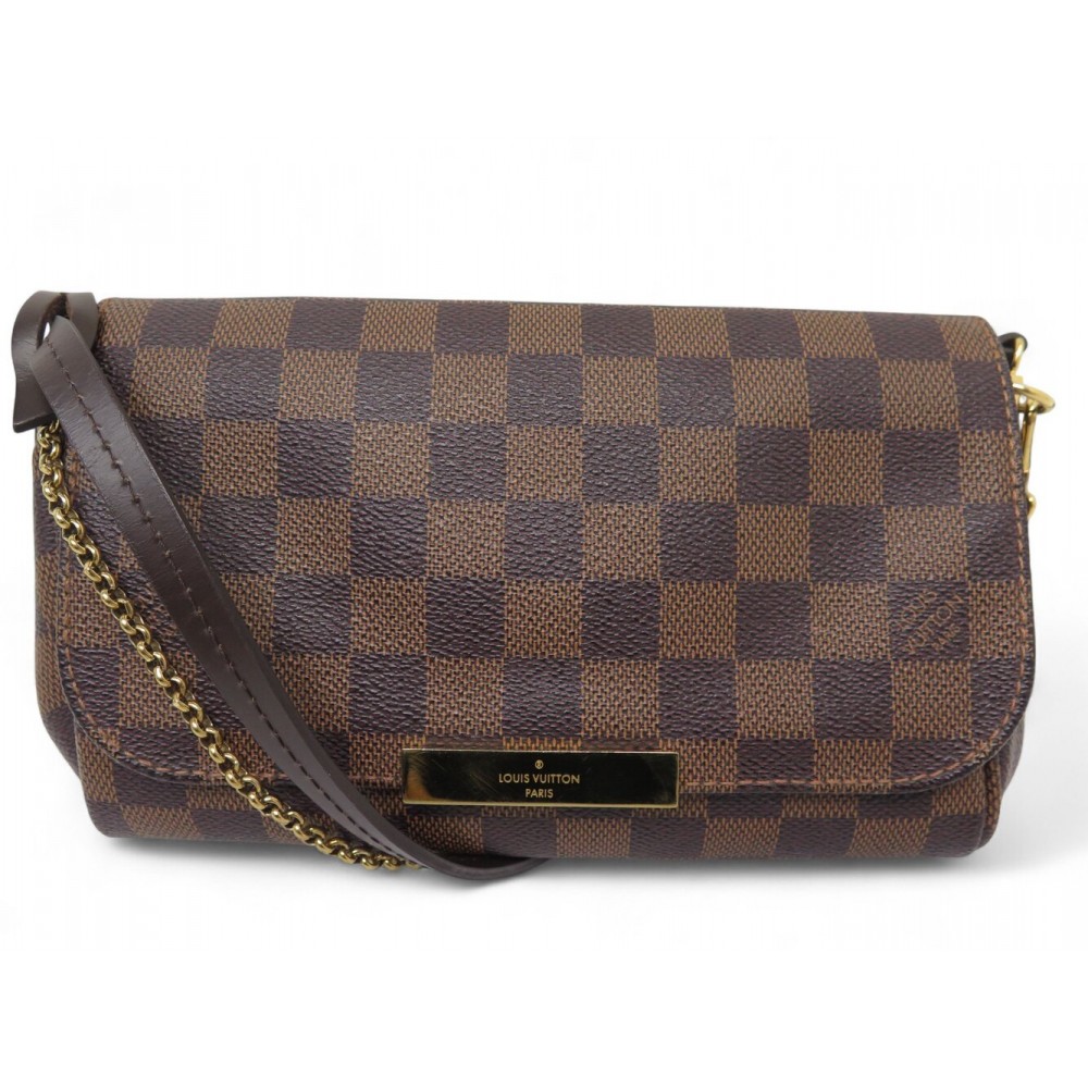 SAC A MAIN LOUIS VUITTON FAVORITE PM N41276 TOILE DAMIER BANDOULIERE BAG 1700€