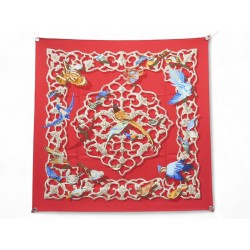 FOULARD HERMES OISEAUX DE L'INDE ET DE L'HIMALAYA BASCHET CARRE 90 SCARF 530€
