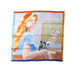 NEUF FOULARD HERMES REGARD DE SOIE H983520SV01 BALCON CARRE 70CM + BOITE SCARF