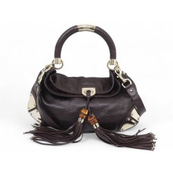 SAC A MAIN GUCCI INDY BAMBOO 177139 CUIR GUCCISSIMA MARRON HOBO HAND BAG 1740€