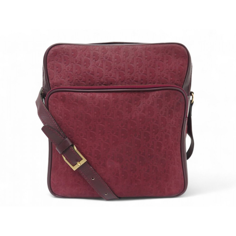 VINTAGE SAC DE VOYAGE CHRISTIAN DIOR SACOCHE CUIR OBLIQUE BANDOULIERE BAG 2600€