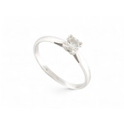 BAGUE DIAMANT SOLITAIRE 0.3CT T54 EN OR BLANC 18K DIAMOND WHITE GOLD 750 RING