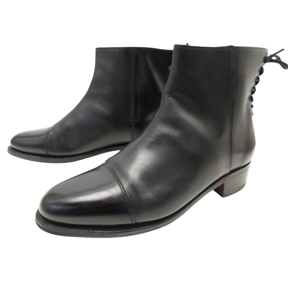 CHAUSSURES JOHN LOBB IVY BOTTINES EN CUIR NOIR 4.5E 37 BOITE BOOTS SHOES 2200€