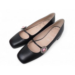 NEUF CHAUSSURES BALLERINES VALENTINO GARAVANI NOIR 40 BLACK FLAT SHOES +BOX 790€
