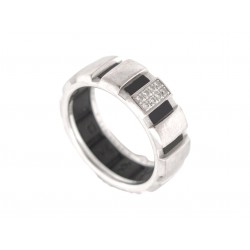 BAGUE CHAUMET CLASS ONE MM T54 OR BLANC 18K 7.6GR SERTIE 8 DIAMANTS RING 3000€