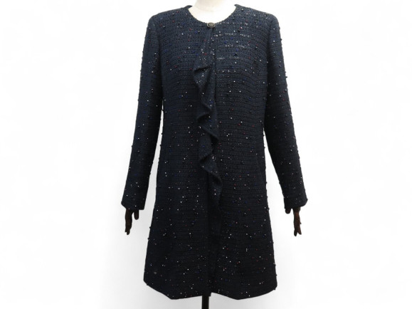 veste longue chanel p62727v48379 lesage tweed