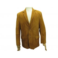 VESTE BLAZER BURBERRY BRIT T M 48 EN DAIM CAMEL SUEDE LEATHER JACKET COAT 3600€