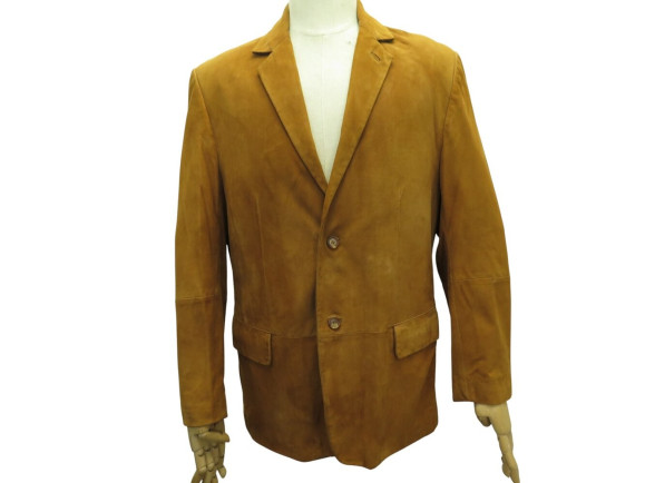 veste blazer burberry brit t m 48 en daim camel suede
