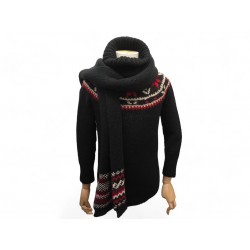 PULL MONCLER MAGLIONE TRICOT COL ROULE 020939263801 96551 XS 36 + ECHARPE 1040€