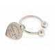 PORTE CLE TIFFANY & CO PLAQUE COEUR PLEASE RETURN TO 31846633 ARGENT 925 320€