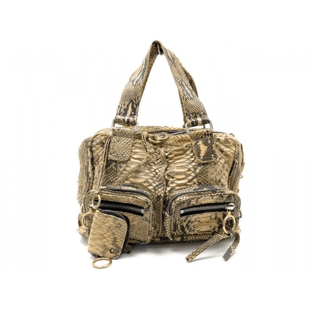 SAC A MAIN CHLOE BETTY PORTE EPAULE CUIR DE PYTHON SNAKE LEATHER HAND BAG 3645€