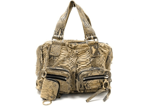 sac a main chloe betty porte epaule cuir de python