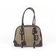 SAC A MAIN PRADA BL0283 CUIR & TOILE LOGO JACQUARD LEATHER CANVAS HANDBAG 1350€