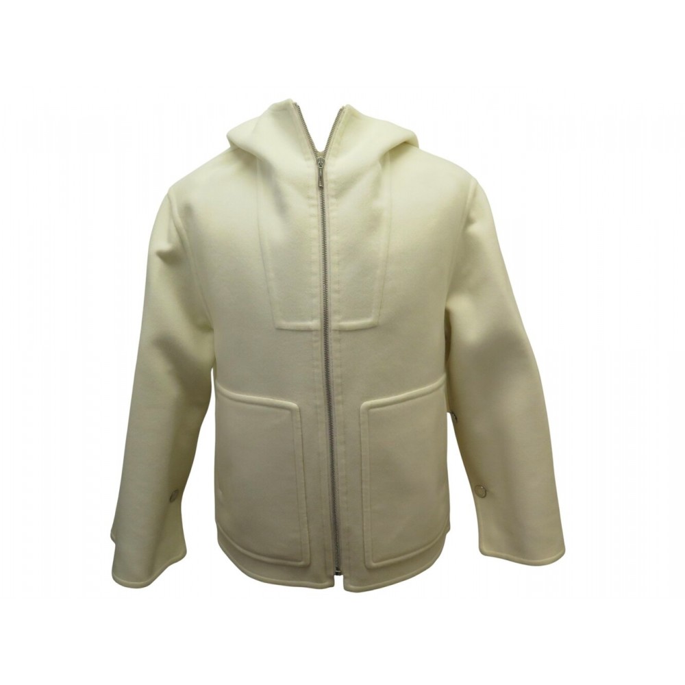 NEUF MANTEAU HERMES PALETOT CAPUCHE PONCHO 36 S EN CACHEMIRE bLOUSON COAT 5500€