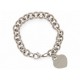 BRACELET TIFFANY & CO PLAQUE COEUR PLEASE RETURN TO 16.5 ARGENT 925 BANGLE 830€
