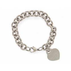 BRACELET TIFFANY & CO PLAQUE COEUR PLEASE RETURN TO 16.5 ARGENT 925 BANGLE 830€