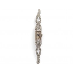 VINTAGE MONTRE EPOQUE ART DECO DIAMANTS 0.8CT PLATINE 1920'S MECANIQUE WATCH