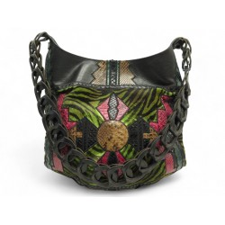 SAC A MAIN JIMMY CHOO KAJA PATCHWORK CUIR PYTHON POULAIN BANDOULIERE PURSE 2290€