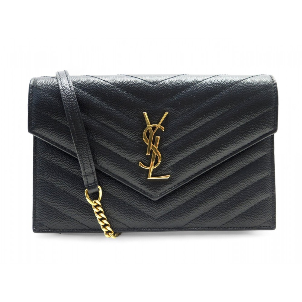 NEUF SAC A MAIN SAINT LAURENT CASSANDRE ENVELOPPE CHAIN WALLET 393953 BAG 950€