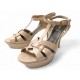 CHAUSSURES YVES SAINT LAURENT TRIBUTE 315490 SANDALES 40 CUIR VERNI SHOES 895€