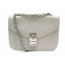 SAC A MAIN CELINE C CLASSIQUE MEDIUM 187253 BANDOULIERE EN CUIR GRIS BAG 3500€