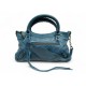 SAC A MAIN BALENCIAGA 103208 CITY CLASSIC FIRST TOTE EN CUIR BLEU HAND BAG 1790€