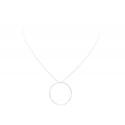COLLIER GINETTE NY WHITE CIRCLE ON CHAIN CCE001G EN OR BLANC 18K NECKLACE 650€