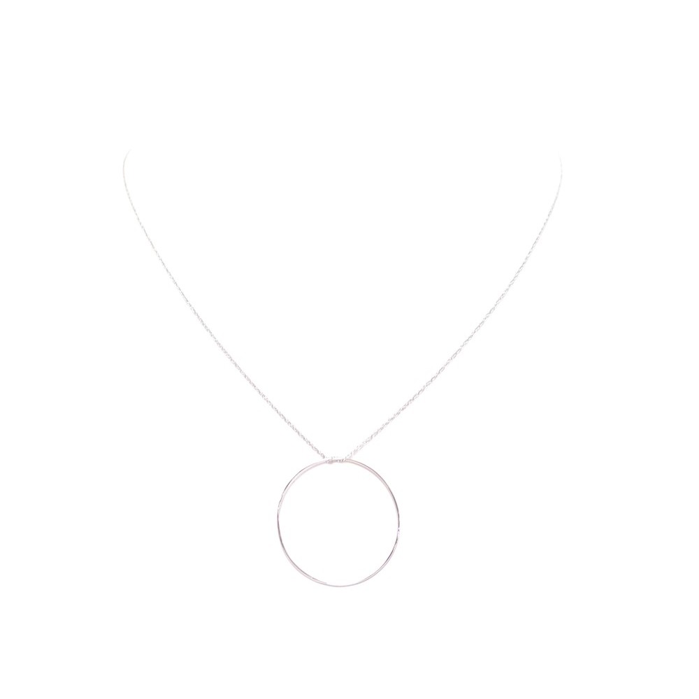 COLLIER GINETTE NY WHITE CIRCLE ON CHAIN CCE001G EN OR BLANC 18K NECKLACE 650€