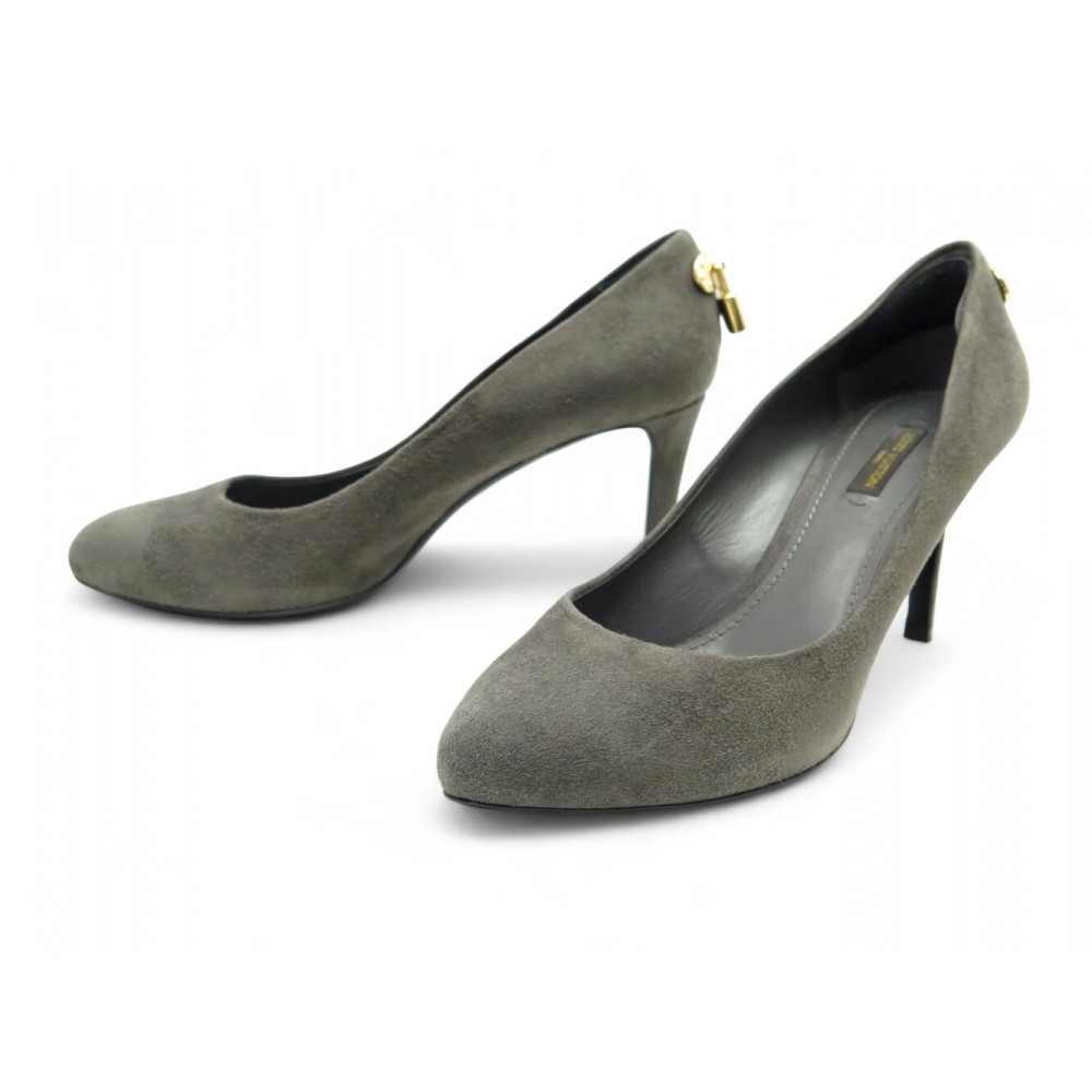 CHAUSSURE LOUIS VUITTON OH REALLY CADENAS 38 ESCARPINS VEAU VELOURS SHOES 950€