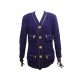 VINTAGE VESTE CHANEL EN TWEED VIOLET BOUTONS LOGO CC CHAINE 40 M JACKET 6500€