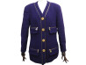 veste chanel en tweed violet boutons logo cc