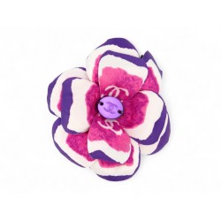 VINTAGE BROCHE CHANEL A16366 CAMELIA LOGO CC 2001 COLIFICHET + BOITE BROOCH 690€
