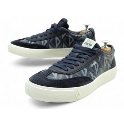 NEUF CHAUSSURES DIOR BASKETS B101 TOILE CD DIAMOND BLEUE 40 BOITE SNEAKERS 990€
