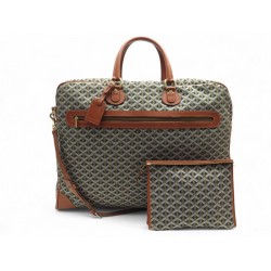 PORTE VETEMENTS COSTUMES GOYARD EN TOILE & CUIR TROUSSE BANDOULIERE GARMENT BAG