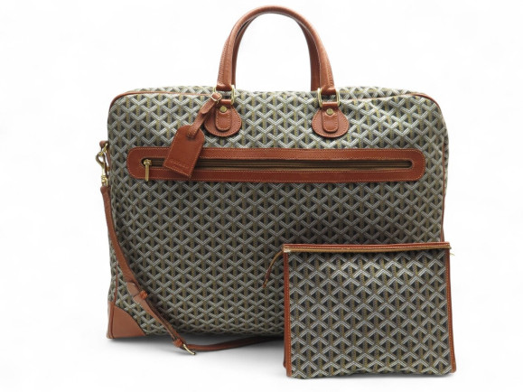porte vetements costumes goyard en toile cuir