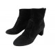CHAUSSURES BOTTINES LOUIS VUITTON ANKLE BOOTS 39 EN DAIM NOIR DEER SHOES 1440€