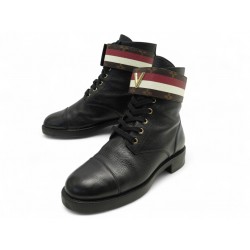 CHAUSSURES LOUIS VUITTON WONDERLAND COMBAT BOOTS 39.5 BOTTINES RANGERS 1490€