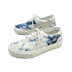 CHAUSSURES BASKETS LOUIS VUITTON TROCADERO 5.5 IT 39.5 FR TOILE BLEU SNEAKERS