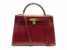 sac a main hermes kelly 32 sellier 1995 en cuir box