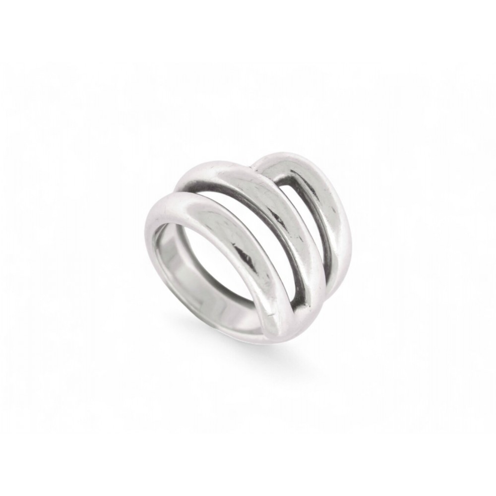 BAGUE HERMES SPIRALE T 54 EN ARGENT MASSIF 925 12.4GR + ECRIN SLIVER RING 620€