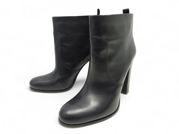 chaussures bottines prada 40 en cuir noir black
