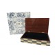BOITE A BIJOUX DIOR DAMIER EN MARQUETERIE BOIS VERNIS BICOLORE WOOD JEWELRY BOX