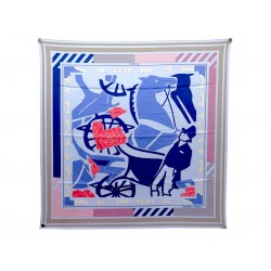 FOULARD HERMES PUZZLE PAR JOACHIM METZ CARRE 90 SOIE MULTICOLORE SILK SCARF 530€